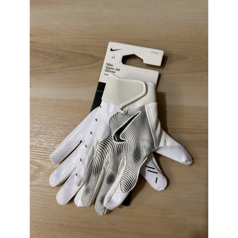 Nike Vapor Jet Football Receiver Gloves Youth Small New White Black